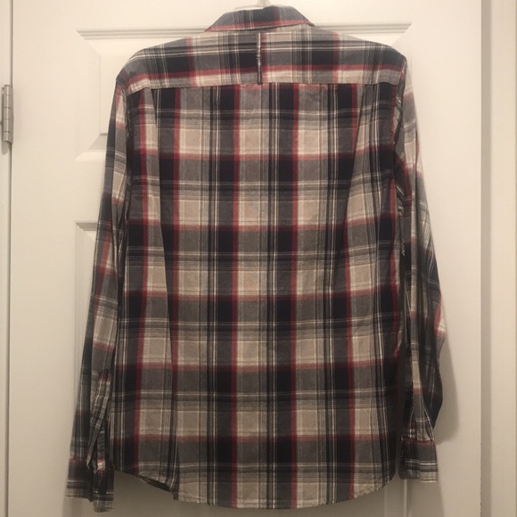 Dockers Mens Long Sleeve Shirt Button Down Double Front Pocket Plaid Sz M - Picture 5 of 6